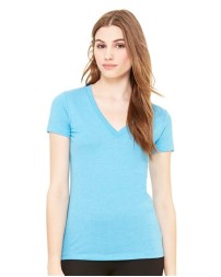 BELLA  CANVAS Womens Triblend Deep V-Neck Tee