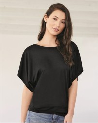 BELLA  CANVAS Womens Flowy Draped Dolman Tee