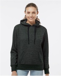 J America Womens Glitter French Terry Hooded Sweatshirt