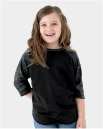 LAT Youth Baseball Fine Jersey Three-Quarter Sleeve Tee