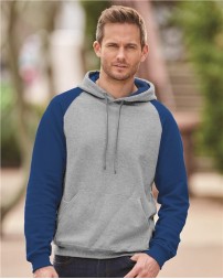 JERZEES Nublend Colorblocked Raglan Hooded Sweatshirt