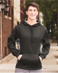 Badger Digital Camo Colorblock Performance Fleece Hooded Sweatshirt