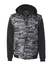 Burnside Nylon Vest with Fleece Sleeves