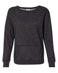 J America Womens Glitter French Terry Sweatshirt