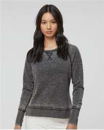 J America Womens Zen Fleece Raglan Sweatshirt