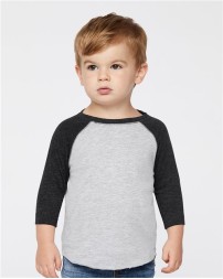 Rabbit Skins Toddler Baseball Fine Jersey Three-Quarter Sleeve Tee