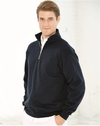 Bayside USA-Made Quarter-Zip Pullover Sweatshirt