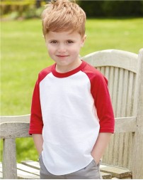 Augusta Sportswear Toddler Three-Quarter Sleeve Baseball Jersey