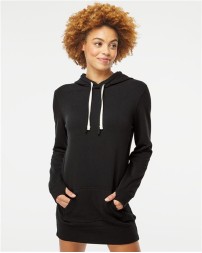Independent Trading Co Womens Special Blend Hooded Sweatshirt Dress