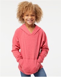 Independent Trading Co Youth Lightweight Special Blend Raglan Hooded Sweatshirt