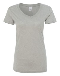 J America Womens Glitter V-Neck T-Shirt