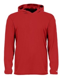 Badger Youth B-Core Long Sleeve Hooded T-Shirt