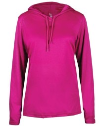 Badger Women's B-Core Long Sleeve Hooded T-Shirt