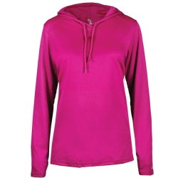 Badger Women's B-Core Long Sleeve Hooded T-Shirt