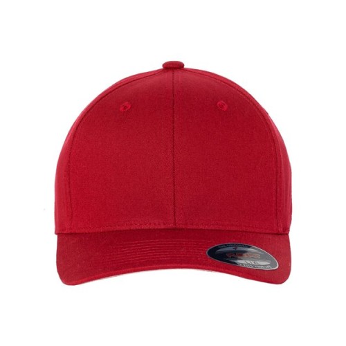 Flexfit 5001 V-Flexfit® Cotton Twill Cap – 98/2 Cotton Twill/PU Spandex | Structured Six-Panel Mid-Profile | Permacurv® Silver Undervisor | 8-Row Stitching | Fitted S/M L/XL