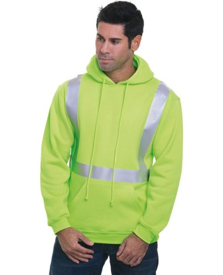 Bayside 3796 USA-Made Hi-Visibility Pullover Hoodie – Unisex 9.5 oz. 80/20 Cotton/Poly Hi-Vis Pullover Hooded Sweatshirt