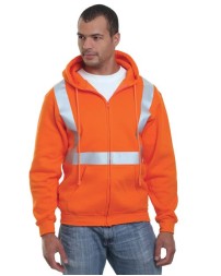 Bayside USA-Made Hi-Visibility Full-Zip Hooded Sweatshirt