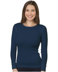 Bayside Women's USA-Made Thermal Long Sleeve T-Shirt