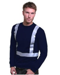 Bayside USA-Made Hi-Visibility Long Sleeve T-Shirt