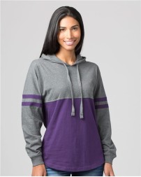 Boxercraft Women's Hooded Pom Pom Jersey T-Shirt