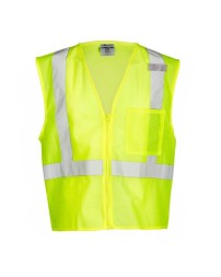 Kishigo Unisex Single Pocket Zipper Mesh Vest