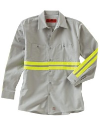 Red Kap Industrial Enhanced-Visibility Long Sleeve Work Shirt