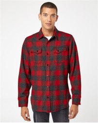 Burnside Snap Front Plaid Flannel Shirt