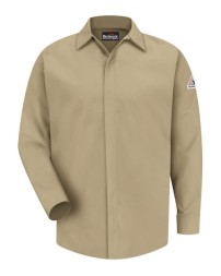 Bulwark Concealed-Gripper Pocketless Work Shirt