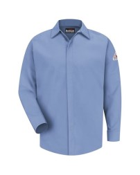 Bulwark Concealed-Gripper Pocketless Work Shirt - Tall Sizes