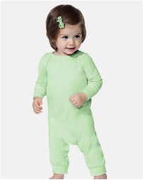 Rabbit Skins Infant Long Legged Baby Rib Bodysuit