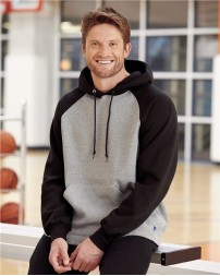 Russell Athletic Dri Power Colorblock Raglan Hooded Sweatshirt