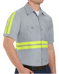 Red Kap Enhanced Visibility Industrial Work Shirt - Tall Sizes