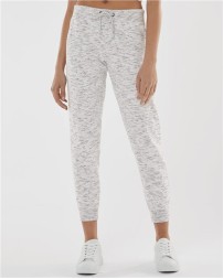 J America Womens Mélange Fleece Joggers