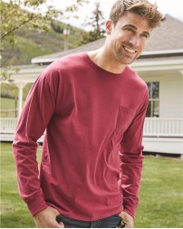 ComfortWash by Hanes Garment-Dyed Long Sleeve T-Shirt With a Pocket
