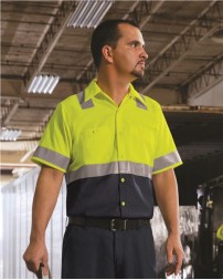 Red Kap Enhanced  Hi-Visibility Work Shirt - Tall Sizes