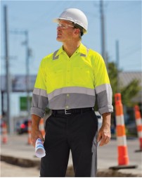 Red Kap Enhanced  Hi-Visibility Long Sleeve Work Shirt