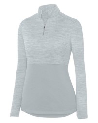 Augusta Sportswear Women's Shadow Tonal Heather Quarter-Zip Pullover