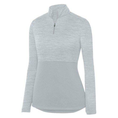 Augusta Sportswear Women's Shadow Tonal Heather Quarter-Zip Pullover