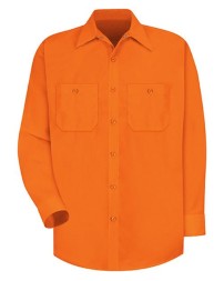 Red Kap Enhanced Visibility Long Sleeve Work Shirt - Tall Sizes