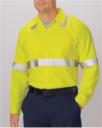 Bulwark High Visibility Long Sleeve Work Shirt - Tall Sizes