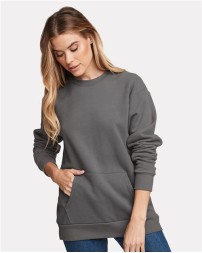 Next Level Santa Barbara Pocket Crewneck Sweatshirt