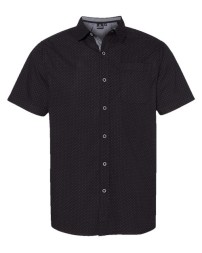 Burnside Peached Printed Poplin Short Sleeve Shirt