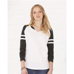 LAT Women's Fine Jersey Mash Up Long Sleeve T-Shirt