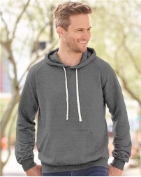 JERZEES Snow Heather French Terry Raglan Hooded Sweatshirt
