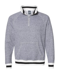 J America Peppered Fleece Quarter-Zip Sweatshirt