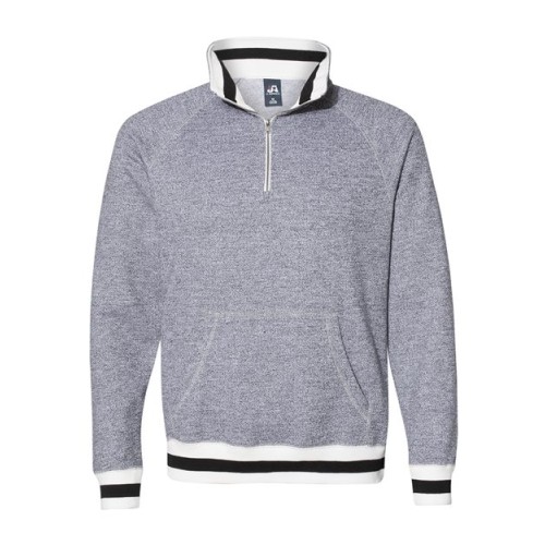J America Peppered Fleece Quarter-Zip Sweatshirt