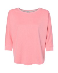 J America Women's Lounge Fleece Dolman Crewneck Sweatshirt