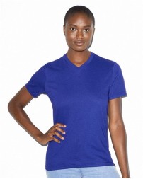 American Apparel Women's Fine Jersey Classic V-Neck Tee