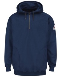 Bulwark Pullover Hooded Fleece Sweatshirt Quarter-Zip