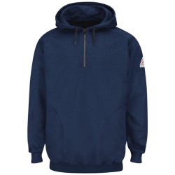 Bulwark Pullover Hooded Fleece Sweatshirt Quarter-Zip